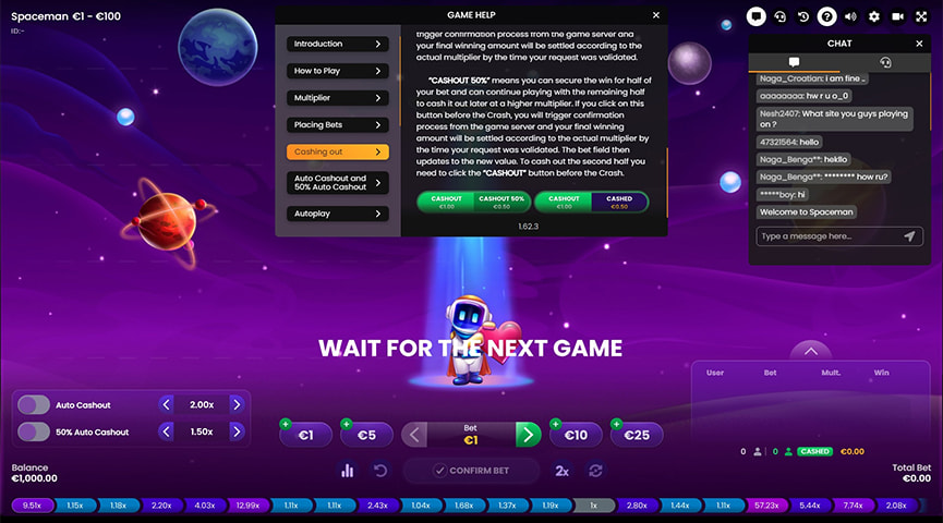 Ang Paytable ng Spaceman Online Slot